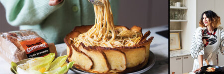 Warburtons Gluten Free Carbonara Pasta Torte with Tiger Bloomer