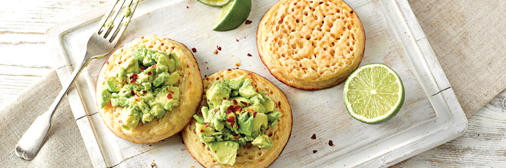 Warburtons Gluten Free Crumpets with Avocado